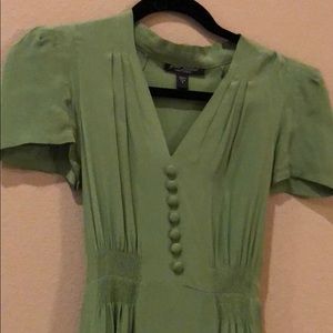 Betsey Johnson green silk dress